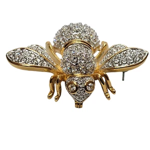 JOAN RIVERS Classic Collection klare Kristall Hummel Pin goldfarben signiert - Bild 1 von 12