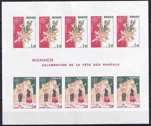 Monaco 1981 Yvert S/S 19a IMPERFORATE Europa CEPT POSTFRISCH SEHR GUTER ZUSTAND - Bild 1 von 1
