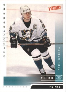 1999-00 UD Victory Anaheim Ducks Hockey Card #338 Paul Kariya