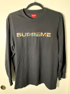 SUPREME Hombre Meta Bordado Logo Manga Larga Talla XL - Imagen 1 de 7