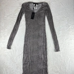 BCBG Maxazria Dress Maxi Long Sleeve Jersey / Tee Material Women's XXS Brown - Picture 1 of 8