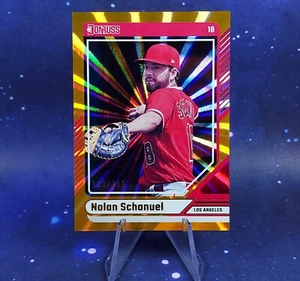 Nolan Schanuel 2024 Panini Donruss Baseball/299 orange Laser Holo LA Engel - Bild 1 von 7