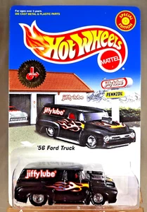 2000 Hot Wheels Special Edition Jiffy Lube '56 FORD TRUCK Black w/Real Riders - Picture 1 of 6