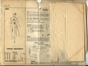 1950's Mail Order 3184 sewing pattern Summer DRESS sew Stylish size 11 bust 29" - Picture 1 of 2