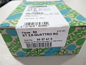 50 Stück Phoenix Contact 3037410 Durchgangsklemmen ST 2,5-QUATTRO RD NEU - Bild 1 von 4