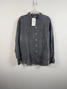 Tommy Bahama Black 100% Linen Long Sleeve Shirt Size XL - Picture 1 of 6