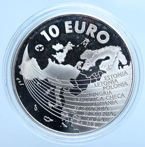 2004 SPAIN JUAN CARLOS I European Union Larger Proof Silver 10 Euro Coin i114976 - Picture 1 of 2