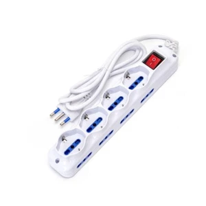 Ciabatta multipresa elettrica 12 posti con cavo da 1,5m 8 Prese Bipasso+4 Schuko - Bild 1 von 3