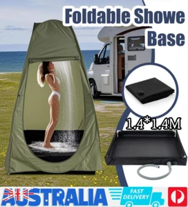 1.4*1.4M Portable Outdoor Shower Tent Awning Base Shower Floor Pan Camping Beach - Picture 1 of 24