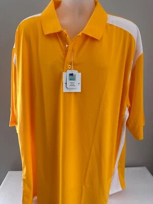Polo Tri-Mountain Borde Dorado/Blanco S/S Talla 4XL, XXXXL Foto 1 de 3