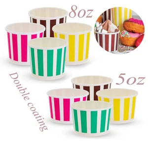 Party Paper Ice Cream Cup Jelly Gelato Fruit Sweet Bowl Dessert Cups 3 5 8 oz - Picture 1 of 5