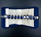 925 Sterling Silver Blue Tanzanite Gemstone Handmade Jewelry Bracelet