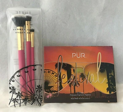 PUR Festival Palette 12-piece pressed pigment Palette + Luxie 3 PC Brush Set - Image 1 of 4