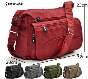 BORSA GIORNALIERA DONNA TRACOLLA MULTI TASCHE CAPIENTE GRANDE comoda TELA lavoro - Picture 1 of 14