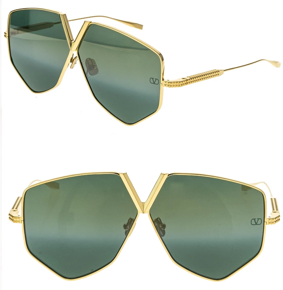 VALENTINO V-HEXAGON VLS-115B WOMEN GREEN TITANIUM SUNGLASSES VALENTINO