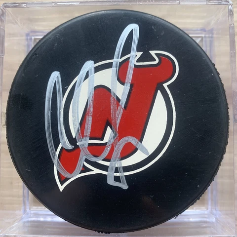 NEW JERSEY DEVILS ILYA KOVALCHUK #17 AUTOGRAPHED NHL HOCKEY PUCK NJ DEVILS Cover