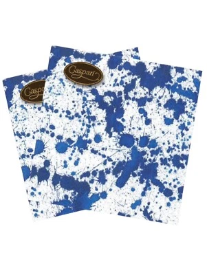 Бумажные салфетки для обеда Caspari, брызги синие - 2 упаковки (13190 л) - Изображение 1 из 2