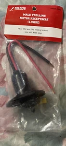 Receptáculo de motor de arrastre macho Rig Rite de 2 cables parte # 480 para 12 V y 24 V - Imagen 1 de 4