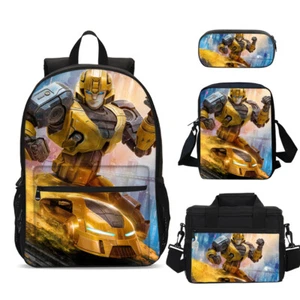 Transformers One Bumblebee Niños Mochila Escolar Grande Bolsa de Almuerzo Estuche para Plumas Lote Valor - Imagen 1 de 19