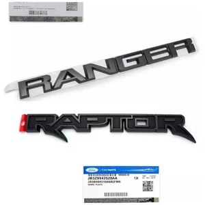 GENUINE Ford RANGER & RAPTOR REAR EMBLEM Black edition BADGE DECALS F150 PickUp - Picture 1 of 12