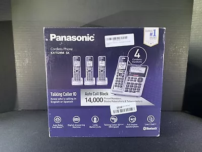 Panasonic KX-TG994SK DECT 6.0 Bluetooth 4-Handset Cordless Phone Bundle - Image 1 of 4