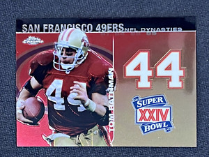 2008 Topps Chrome Football NFL Dynasties Tom Rathman San Francisco 49ers DYNC-TR