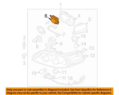 FORD OEM 06-11 Town Car Front Lamps Headlamp Components-Ballast 6W1Z13C169BA - Image 1 of 2