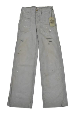 Pantalones chinos de mezclilla Ralph Lauren RRL descoloridos a cuadros salpicaduras de pintura nuevos $450 Foto 1 de 4