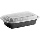 24 oz Rectangle Microwavable Heavy Weight Container w/ Lid, 8" x 5 1/4"