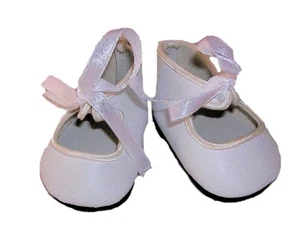 Zapatos de baile de clap/jazz blancos mate se adaptan a la muñeca chica americana de 18 - Imagen 1 de 2