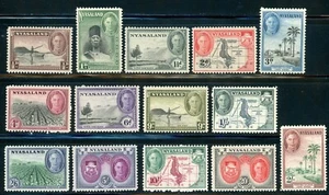 Nyasaland 1945 Scott # 68-81 Mint Never Hinged Set - Bild 1 von 2