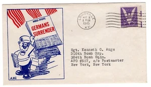 1945 WWII Patriotic Louisville KY - V-E Day Germans Surrender ANG - Bild 1 von 2
