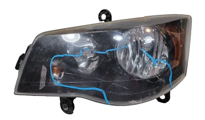 2014 - 2020 Dodge Caravan Chrysler Town Country Driver LH Halogen Headlight OEM - Image 1 of 4