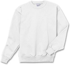 Hanes ComfortBlend - EcoSmart Crewneck Sweatshirt, White, Kids, X-Small - Picture 1 of 2