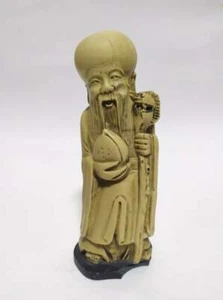 Antique Chinese Heavy Resin God Of Longevity Figurine - Picture 1 of 12