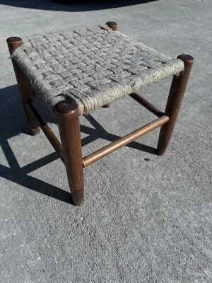 复古原件枫木凳带手工编织纱线上衣 12x12x11 — 第 1/4 张图片