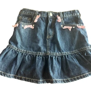 Gymboree Kids Denim Mini Skirt With Leggings Underneath - Picture 1 of 7