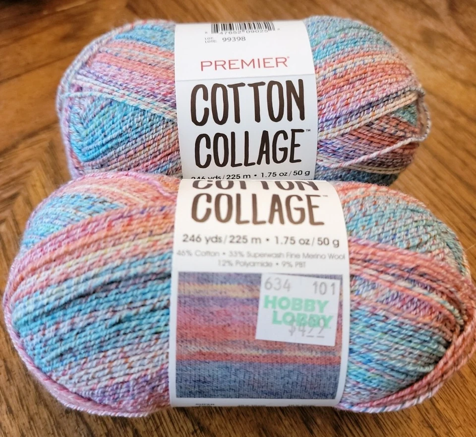 Premier Yarns Cotton Collage Yarn Party Multi 847652090252