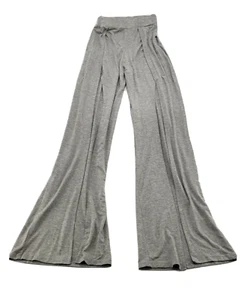Womens Size S Gray Wide Leg Palazzo Pants With Layered Open Front Slits NEW NWT - Picture 1 of 11