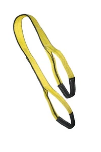3" x 12' Web Sling Lifting Eye & Eye 2-ply Tagged Choker Tow Pull Strap 19,200# - Picture 1 of 4