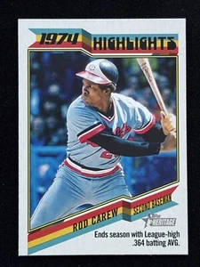2023 Topps Heritage High Number #74H-10 Rod Carew Twins Baseball Card - Picture 1 of 2