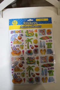Laser Summer Beach 62PC Floaties Ice Cream Beach Chair Ball Shells Scrapbooking - Picture 1 of 8