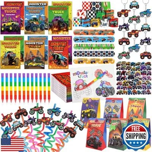 Miucat Monster Truck Party Favors Serve 12, Machine Jam Birthday Supplies inc - Picture 1 of 5