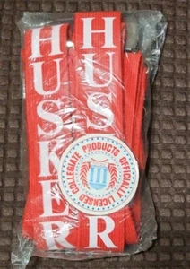 Nebraska Suspenders Big Red Cornhuskers Huskers Vintage NOS - Picture 1 of 3