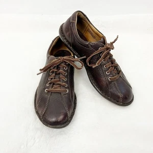 Women's BORN Lace Up Brown Leather Oxford Shoes 8.5 - Picture 1 of 11