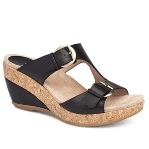 Sandalias de cuero negras con hebilla Dansko Carla para mujer, talla 11 $124 - Imagen 1 de 6