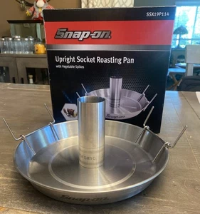Upright Stainless Steel Socket Roasting Pan With Vegetable Spikes By Snap-On - Picture 1 of 20