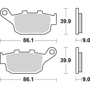 SET PASTIGLIE FRENO SBS 881HF - Foto 1 di 5