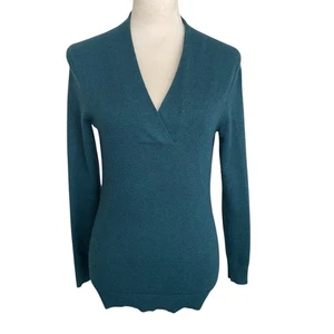 Banana Republic Cashmere Wool Sweater Women Size S Teal Preppy Pullover Knit - Picture 1 of 5
