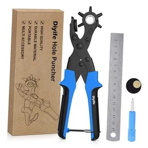 Professional Leather Hole Puncher, Full Set Punch Tool Kits for Belt, Watch - Picture 1 of 7